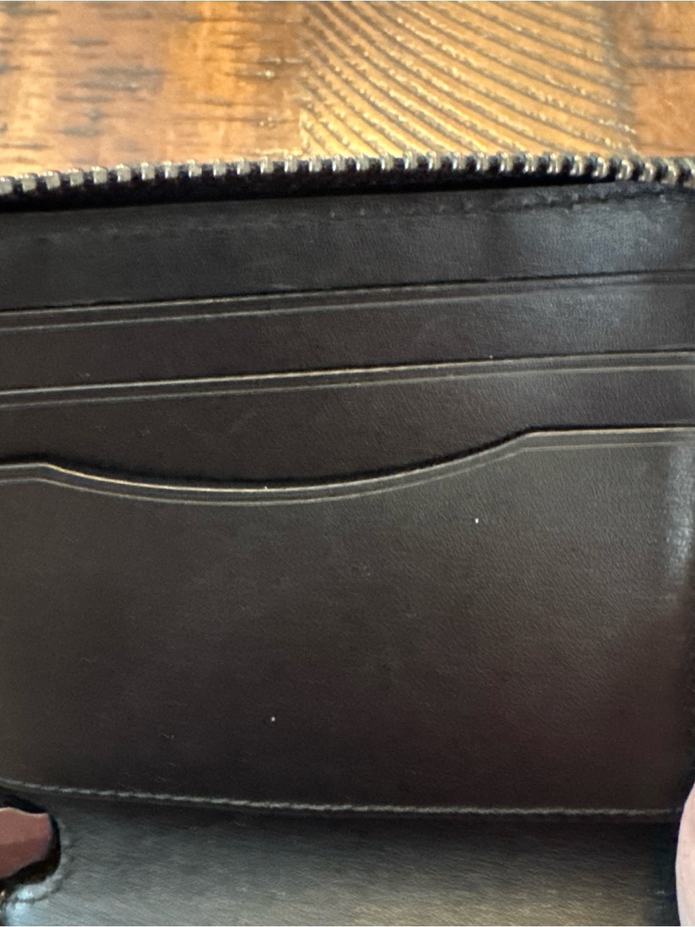 COACH Card Case Signature Leather Medium Zip Around Wallet In Signature Canvas - Picture 11 of 12